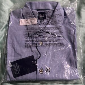 GAP Blue Non Iron Dress Shirt L Large